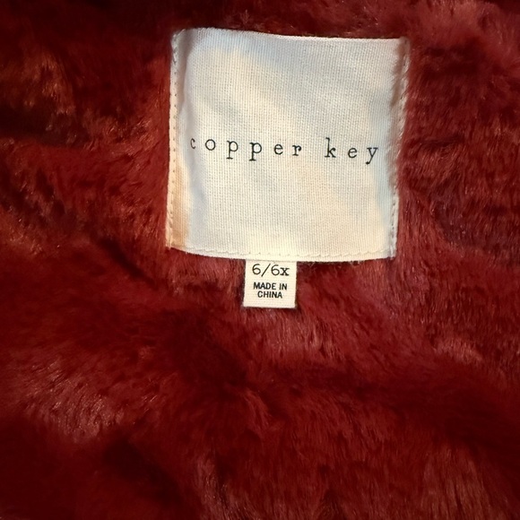 Copper Key Girls sleeveless quilted vest in russet brown NWT Size 6/6X - Picture 5 of 9